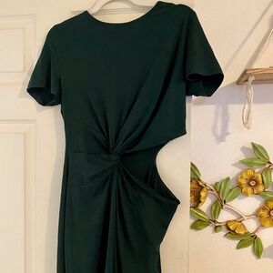 Green cutout bodycon dress